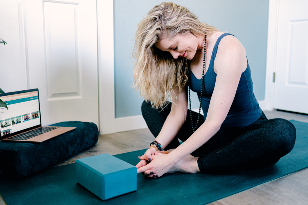 Prvate yoga therapy and group yoga classes with Mikah, online and in Granbury, Texas.