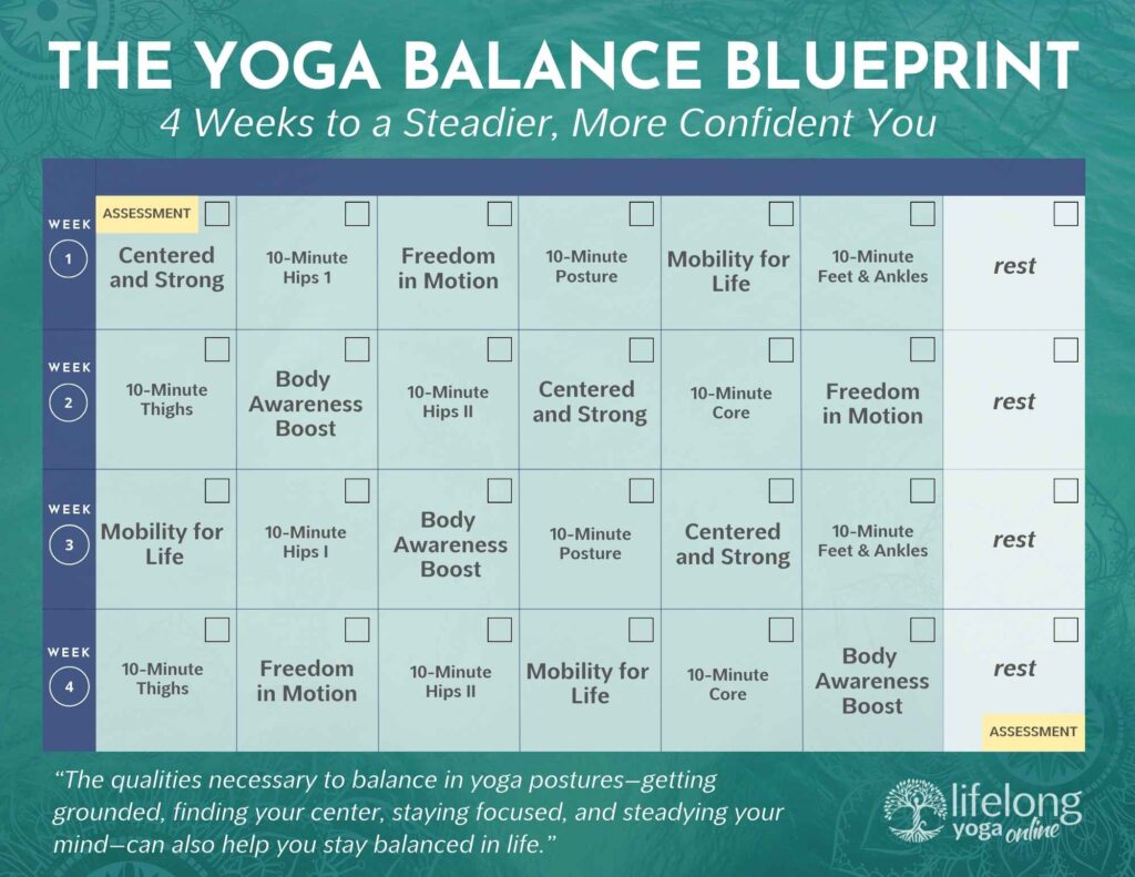 The Yoga Balance Blueprint Program Calendar (Printable)